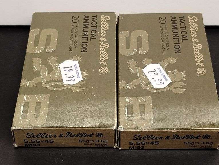 Two 20 Cartridge Boxes Sellier & Bellot Tactical Ammunition 5,56 x 45 55 Grains 3.6g image