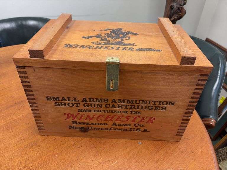 Wooden Winchester Ammunition Storage Box image
