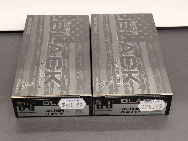 Two 20 Cartridge Boxes Hornady Black 223 Rem. 75 Grain image