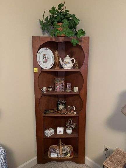 Contents on shelves and top of corner cabinet…..MUST TAKE ALL image