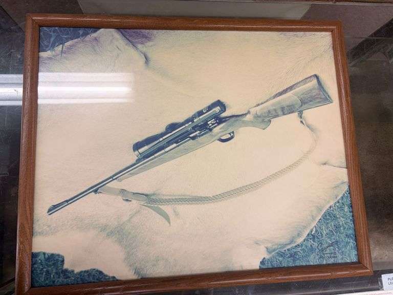 Great Framed Photograph of Mauser w/Strap by Memphis’ Own Stock Maker Harry Sargent image
