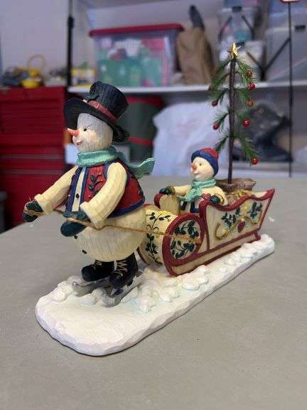 Beautiful DEMDACO “Bringing Home the Tree” figurine (resin)……9-1/2” long x 8” tall and in original box image