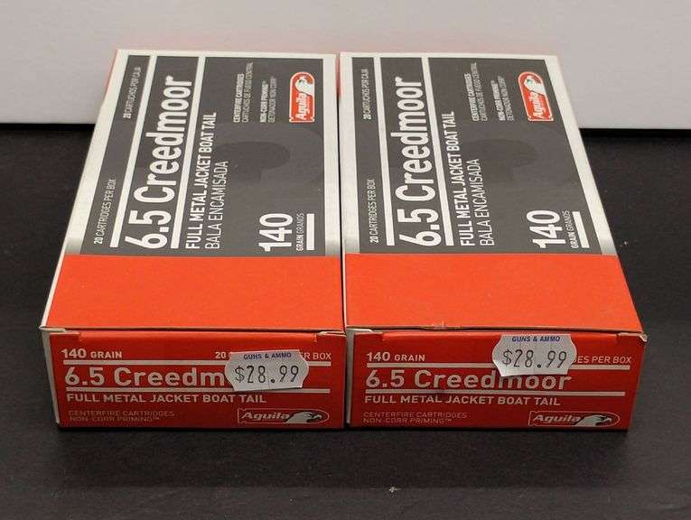 Two 20 Cartridge Boxes Aguila 6.5 Creedmoor 140 Grain FMJBT image