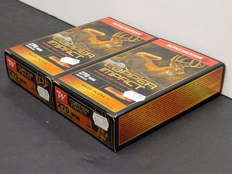 Two 20 Cartridge Boxes Winchester Copper Impact 270 WIN 130 Grain image