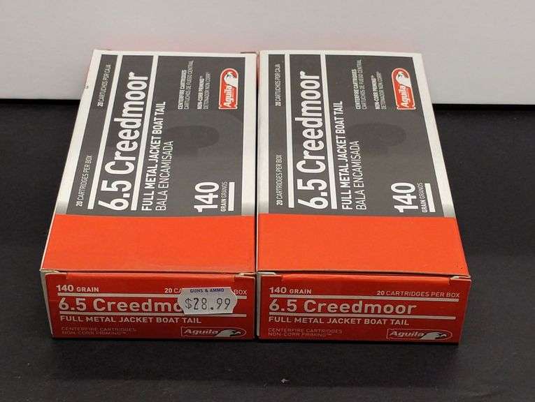 Two 20 Cartridge Boxes Aguila 6.5 Creedmoor 140 Grain FMJBT image