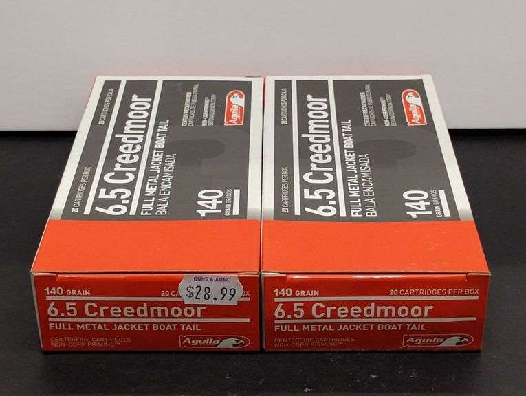 Two 20 Cartridge Boxes Aguila 6.5 Creedmoor 140 Grain FMJBT image