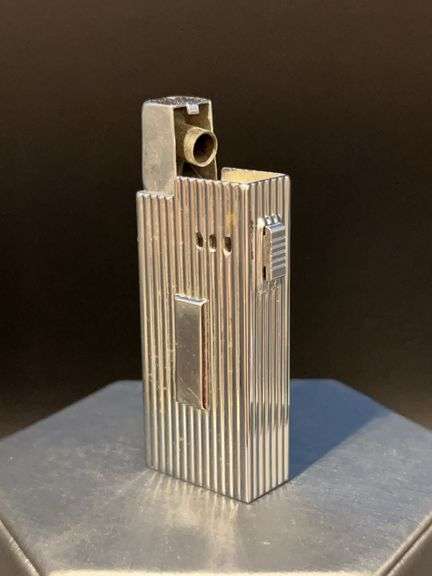 Silver tone ASR butane lighter…..not tested and latch does not open (requires hand opening)…..striker not working image