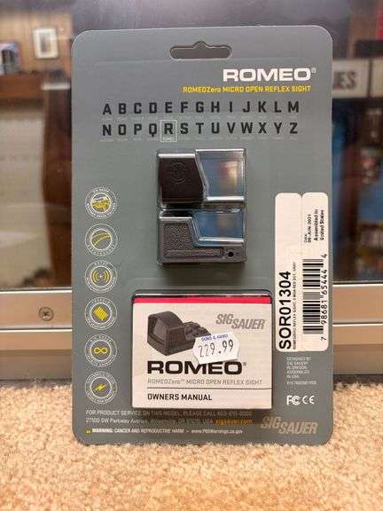 Sig Sauer Romeo (RomeoZero Micro Open Reflex Sight), 3 OA Red Dot, Gray SOR01304 image