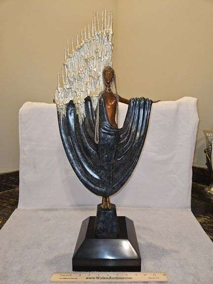 Erté Images in Bronze Limited Edition "Arctic Sea" Signature Stamped & Numbered 138/375 w/COA & Appraised Value... image