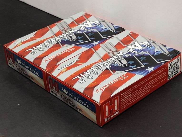 Two 20 Cartridge Boxes Hornady American Whitetail 270 WIN 130 Grain InterLock image