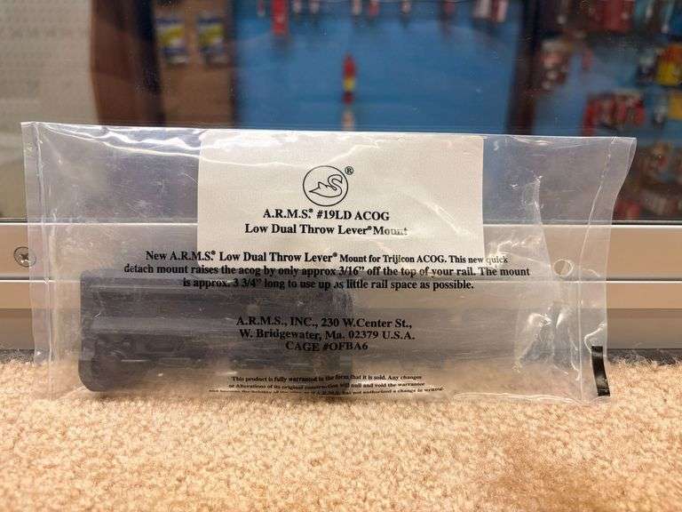 A.R.M.S. ACOG Low Dual Throw Lever Mount #19LD image