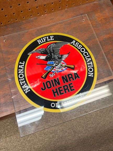 12” Clear “Join NRA Here” Hanging Plaque/Sign image