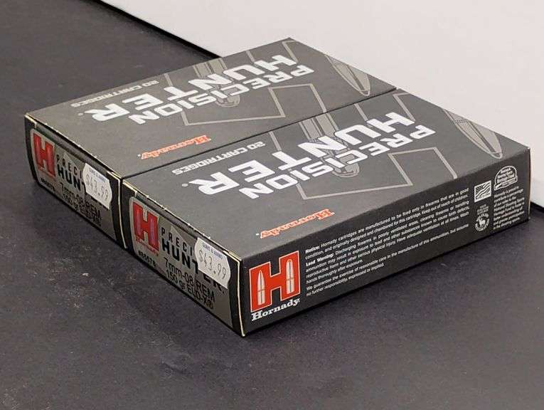 Two 20 Cartridge Boxes Hornady Precision Hunter 7mm-08 REM 150 Grain ELD-X image