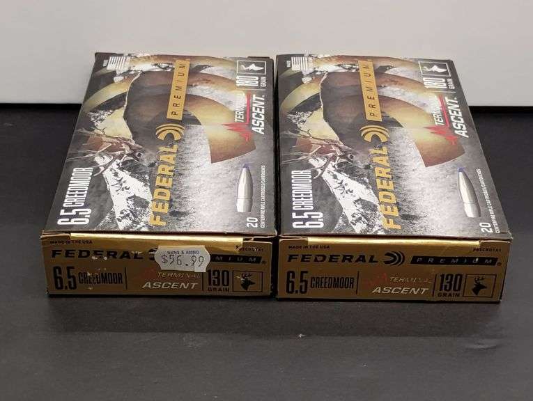 Two 20 Cartridge Boxes Federal Terminal Ascent 6.5 Creedmoor 130 Grain image