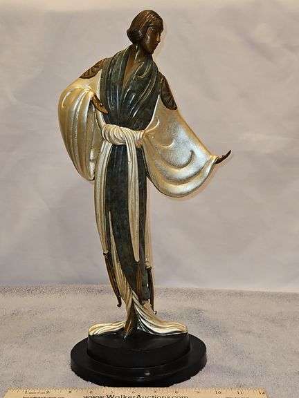 Erté Limited Edition Bronze "Belle de Nuit" Signature Stamped & Numbered 195/375 w/Certificate of Value... image