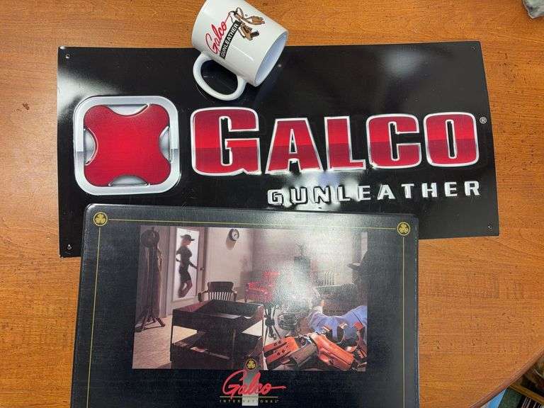 Galco International Gun Leather Metal Sign, Mug and Gun Mat image