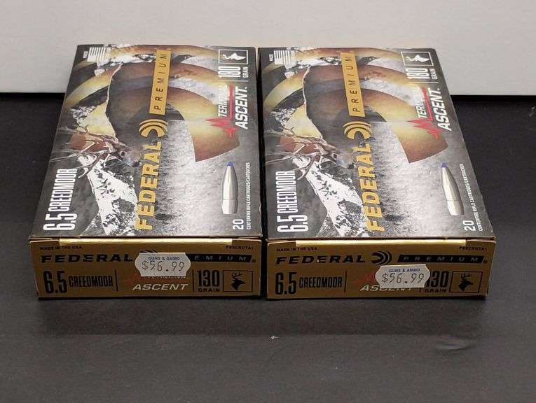 Two 20 Cartridge Boxes Federal Terminal Ascent 6.5 Creedmoor 130 Grain image