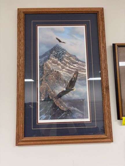 Framed “On Freedom's Wing" by artist Rick Kelley Inspired by 9/11 image