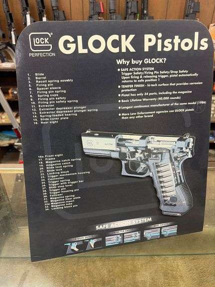 Glock Pistols Cardboard Sign image