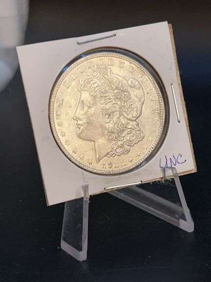 Uncirculated 1921 Morgan Silver Dollar (no mint mark) image