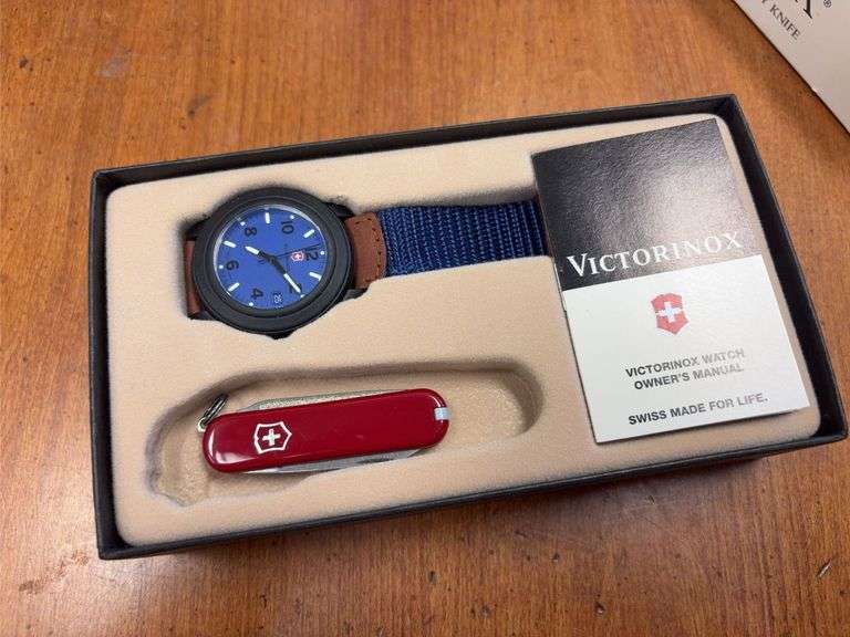 Victorinox Watch in Blue Large and Original Swiss Army Knife image
