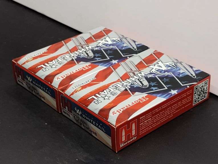 Two 20 Cartridge Boxes Hornady American Whitetail 270 WIN 130 Grain InterLock image