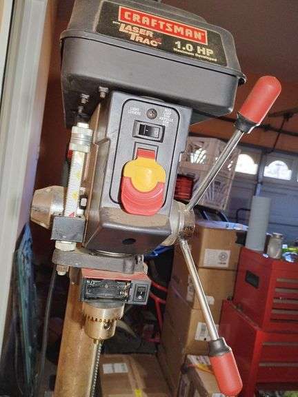 Craftsman 15" Drill Press with Laser Trac 1.0 HP Maximum Developed. Used. Untested. image