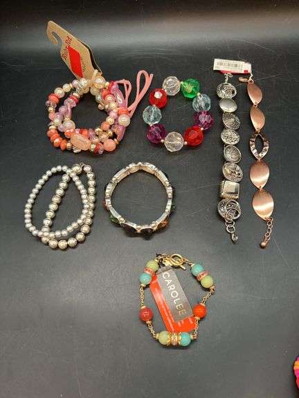 Great grouping of bracelets…..makers include Macy’s, Carolee, Ruby Rd…..some are NWT image