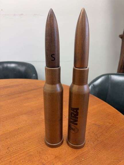 Two 15” NRA Bullet Salt and Pepper Grinders image