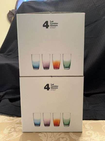 (2) 4 count boxes of The Cellar 19oz multi-color tumblers image