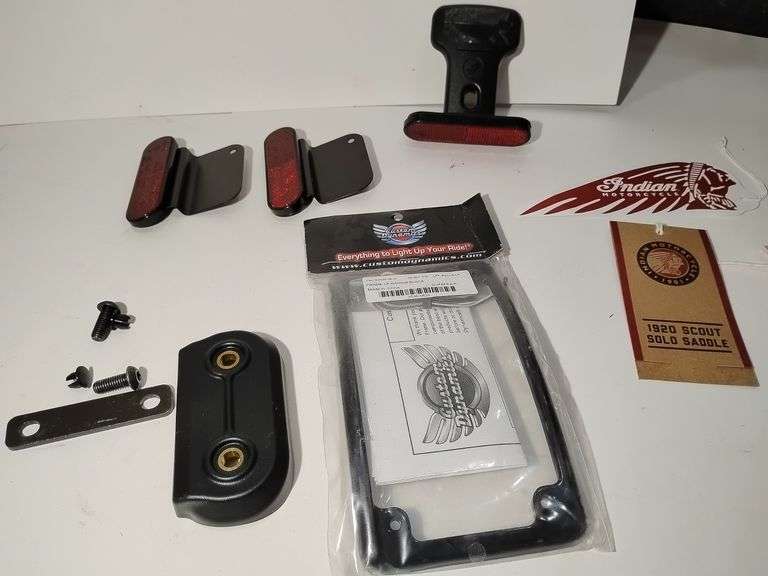 2019 Indian Scout Bobber Light Up License Plate Frame, various reflectors image