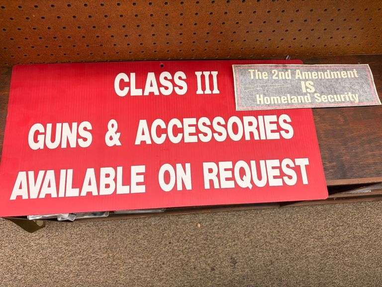 2’ “Class III Guns & Accessories” Sign and Bumper Sticker image