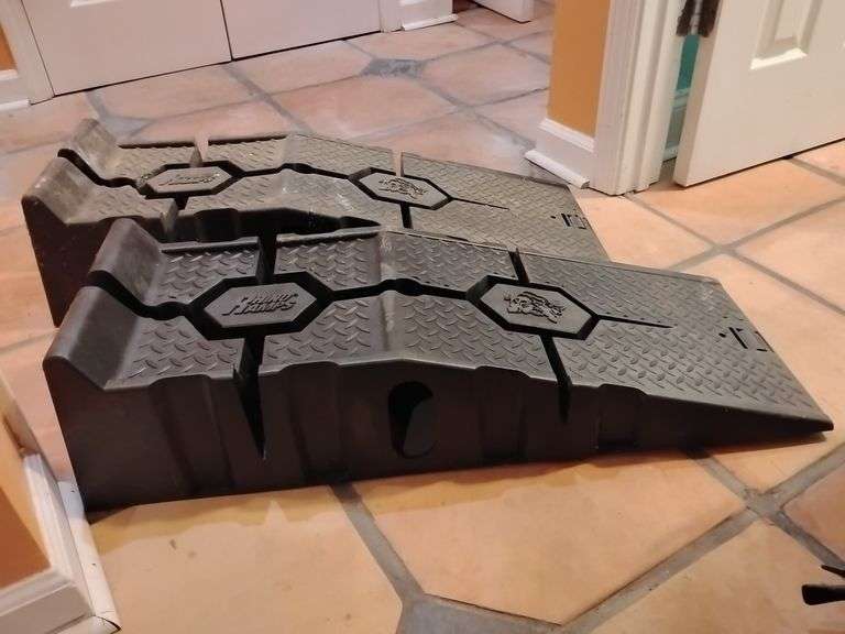 Rhino Ramps, pair, car ramps, lightly used. 4000 lb. each, 8000 lb. per pair, 16000 lb. gross vehicle weight. image