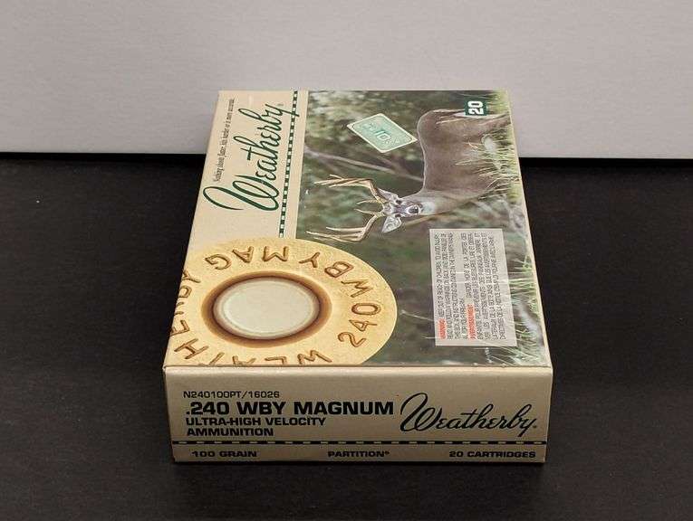 One 20 Cartridge Box Weatherby Magnum .240 100 Grain image