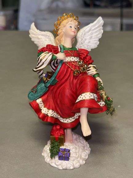 Beautiful resin 2001 Angels Beside Me “Christine” Guardian of Holiday Friends…..5-1/2” tall….signed Ingrid….with COA image
