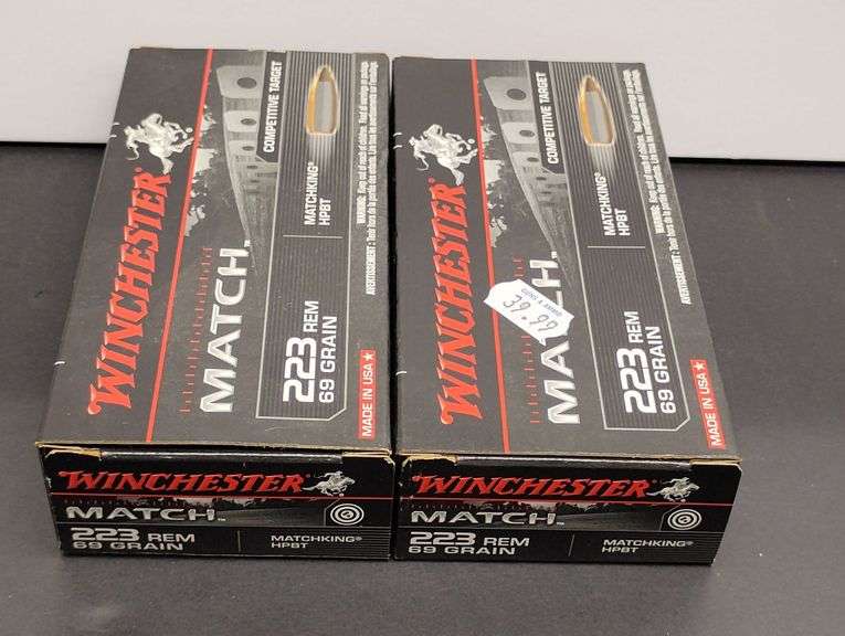 Two 20 Cartridge Boxes Winchester Match 223 Rem. 69 Grain image