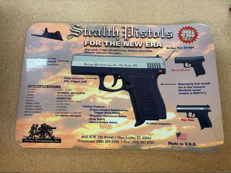 15” Heritage Manufacturing Inc. Stealth Pistols Gun Mat image