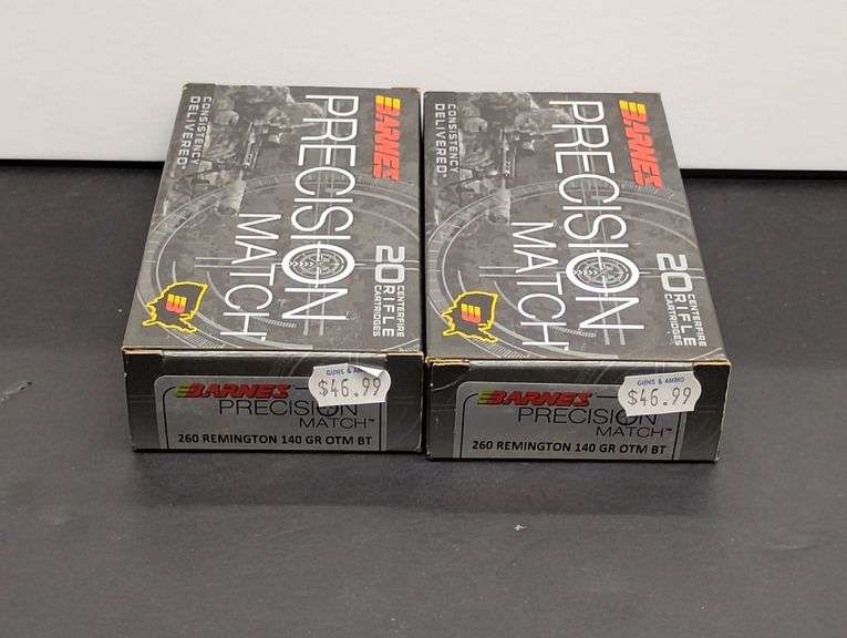 Two 20 Cartridge Boxes Barnes Precision Match 260 Rem 140 Grain OTM BT image