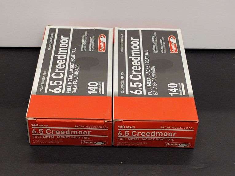 Two 20 Cartridge Boxes Aguila 6.5 Creedmoor 140 Grain FMJBT image