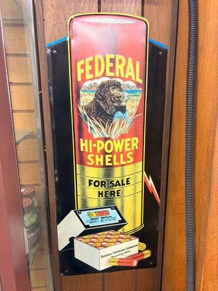 28” Vintage Style Metal Shotgun Shell Sign image