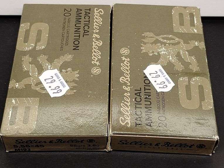 Two 20 Cartridge Boxes Sellier & Bellot Tactical Ammunition 5,56 x 45 55 Grains 3.6g image