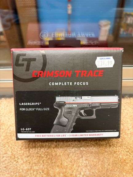 Crimson Trace LaserGrip Glock Full-Size, Red Sight LG-637 image