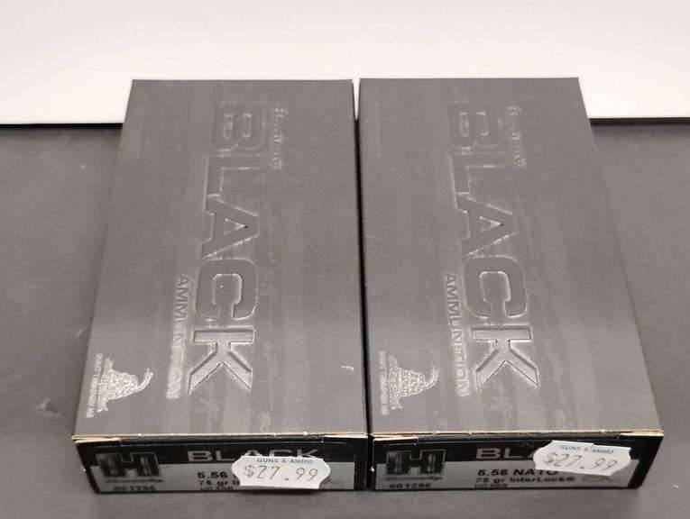 Two 20 Cartridge Boxes Hornady Black 5.56 NATO 75 Grain InterLock image