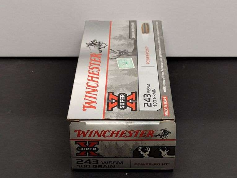 One 20 Cartridge Box Winchester Super X 243 wssm 100 Grain Power Point image