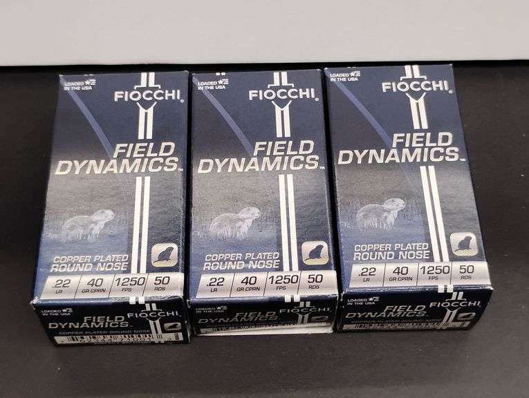 Three 50 Cartridge Boxes Fiocchi 22 LR 40gr image
