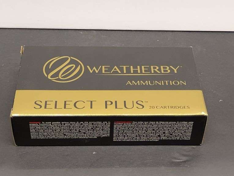 One 20 Cartridge Box Weatherby Select Plus 257 WBY 110 Grain Hornady ELD-X image