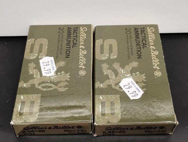 Two 20 Cartridge Boxes Sellier & Bellot Tactical Ammunition 5,56 x 45 55 Grains 3.6g image