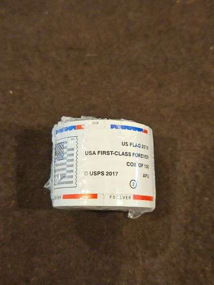 Coil of 100 USA First-Class Forever Stamps "US Flag"... image