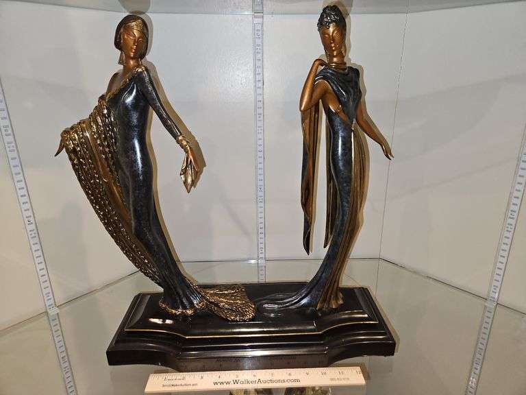 Erté Treasures in Bronze Limited Edition "Duetto" Signature Stamped & Numbered 117/500 w/COA & Cert. of Value... image