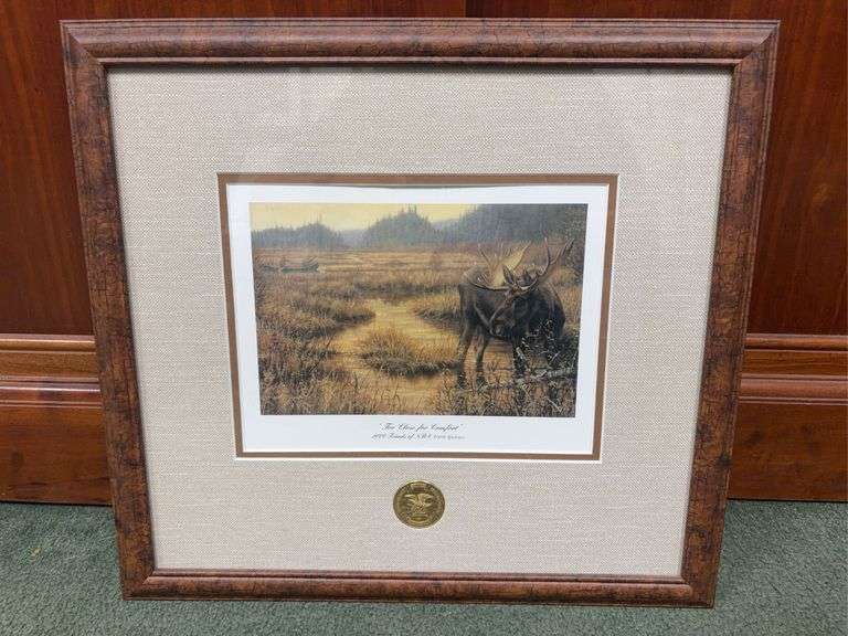 Framed NRA 2000 Sponsored Print “Too Close for Comfort” image